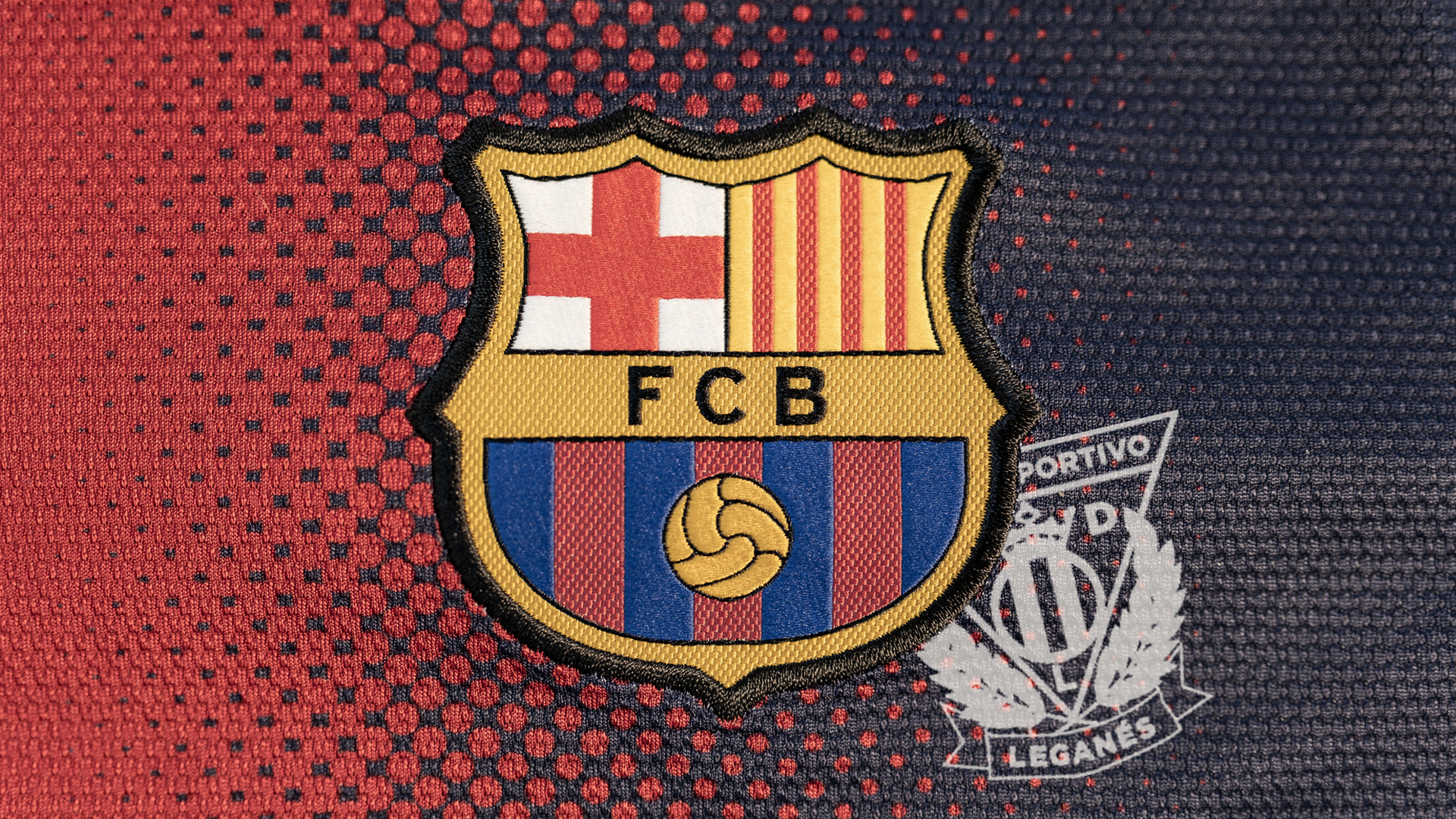 Wappen FC Barcelona über Leganés