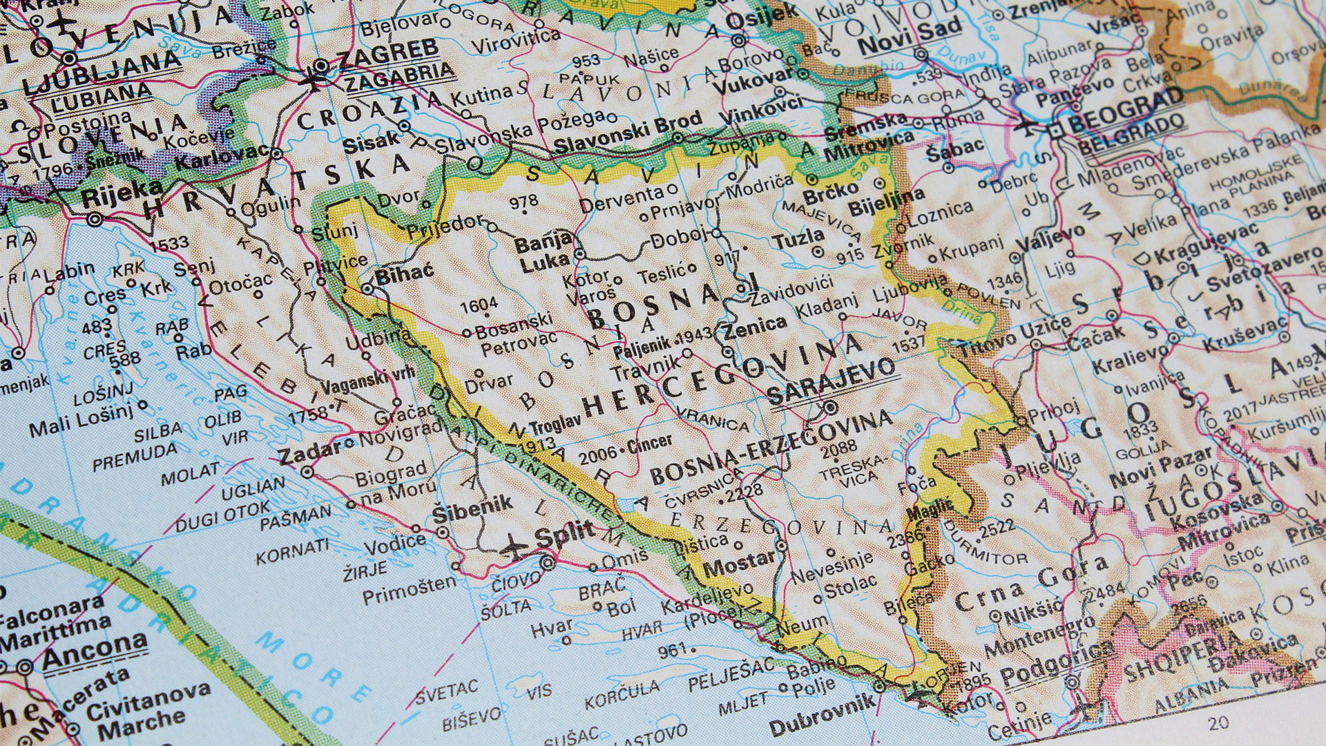 Karte von Bosnien und Herzegowina